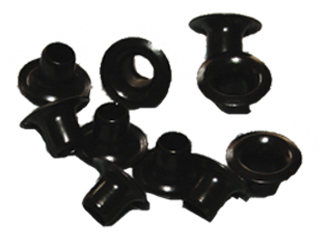 EYELET & WASHER BLACK - 250/PKG (711404B)