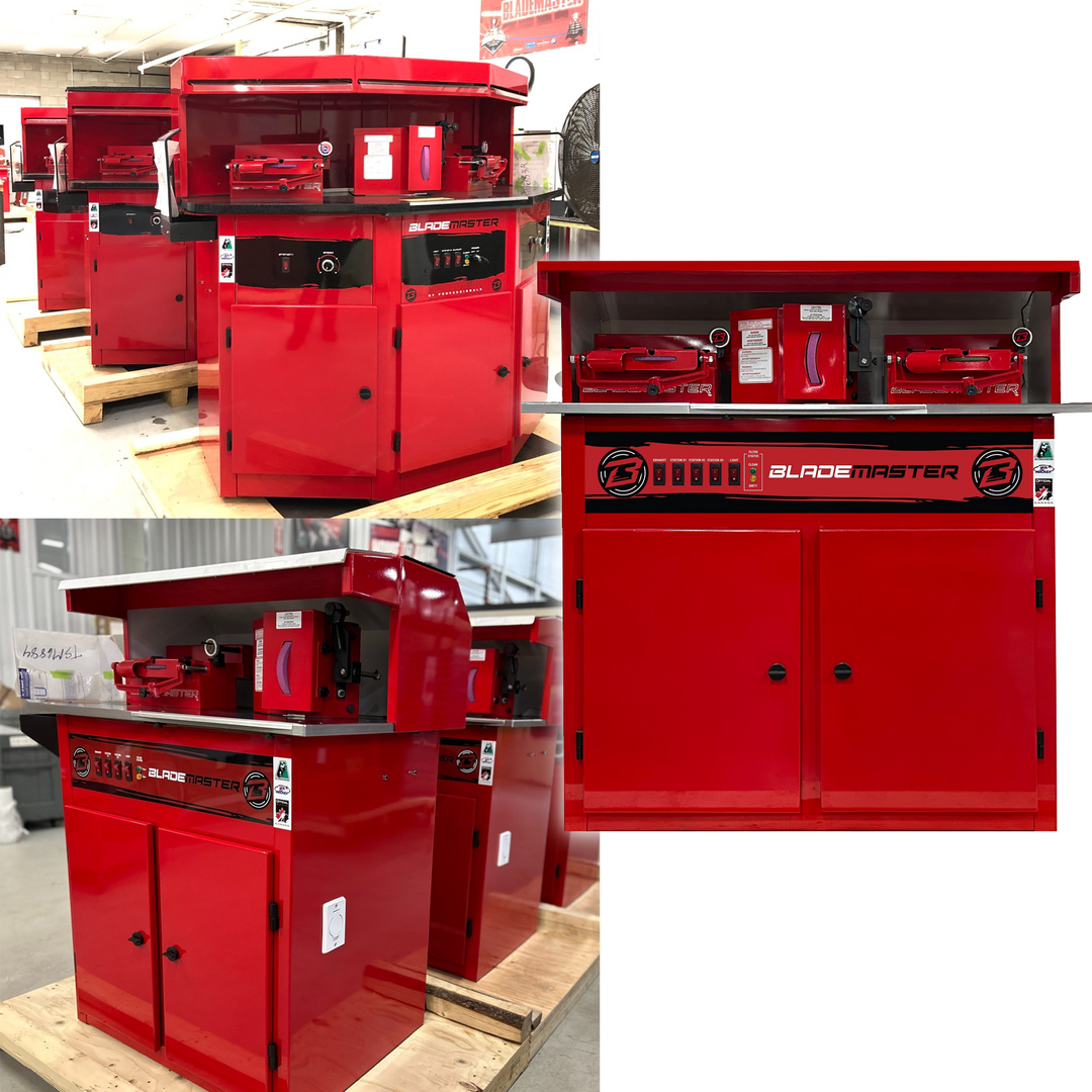 Maximize Your Skate Service with Blademaster Double & Triple Station Sharpeners + Essential Skate Service Equipment