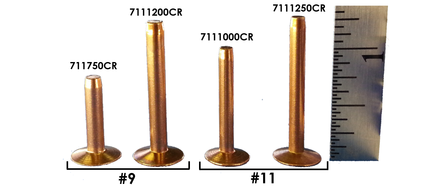 Blade Riveting COPPER RIVET - 3/4 - #9 - 100/PKG (711750CR) β Blademaster
