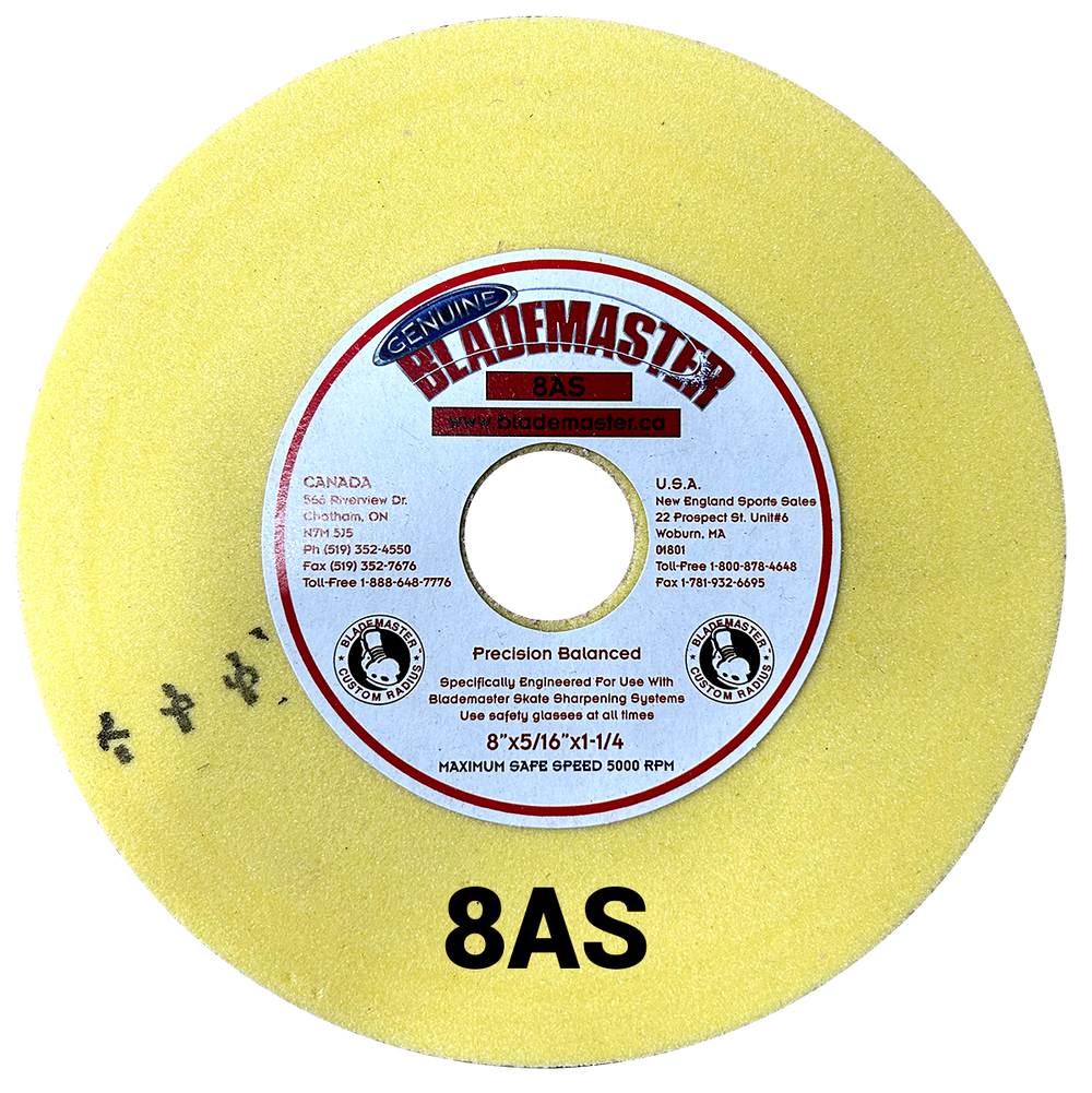 8" yellow skate sharpening grinding wheel 8AS