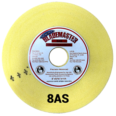 8" yellow skate sharpening grinding wheel 8AS