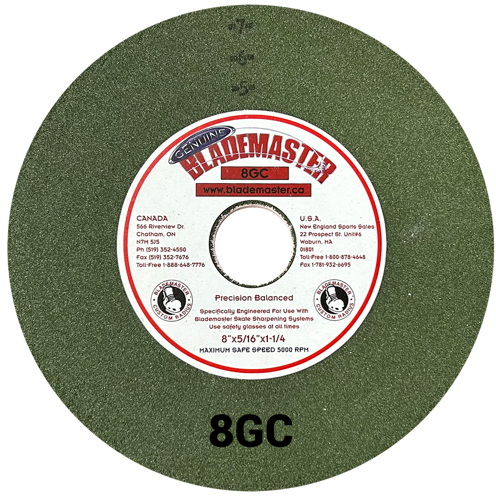 8" SKATE SHARPENING GRINDING WHEEL (GREEN)