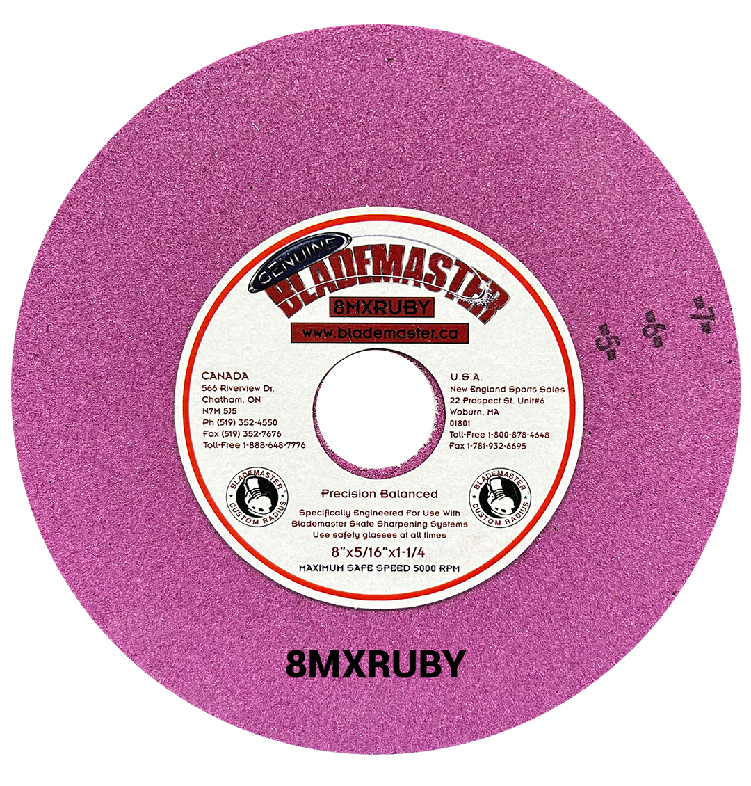 8" SKATE SHARPENING GRINDING WHEEL (RUBY RED)