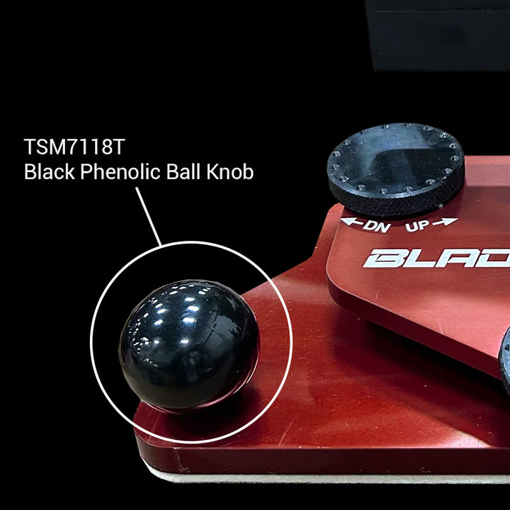 BLACK PHENOLIC BALL KNOB (TSM7118T)